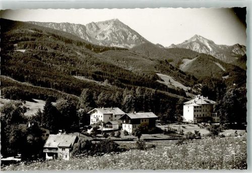 Alzing mit Hochfelln und Genesungsheim Foto Original aus Archiv eines Ansichtskartenverlags Ort handschriftlich