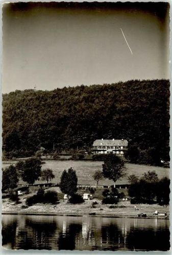 Edersee Pension Jägerheim Ort handschriftlich Foto Original aus Archiv eines Ansichtskartenverlags