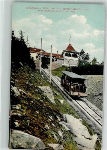 Bad Wildbad 1912 Bergbahn zum Gasthaus Sommerberg