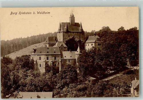09648 O9251 Kriebstein 1918 Foto AK Burg Feldpost WK I