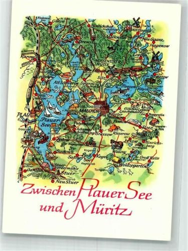 Malchow Landkarte Plauer See Müritz