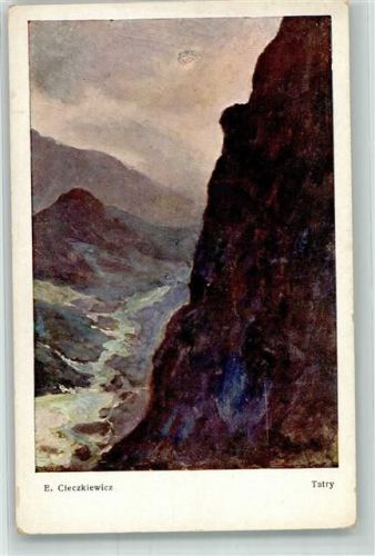 sign. Edmund Cieczkiewicz Tatry Landschaft