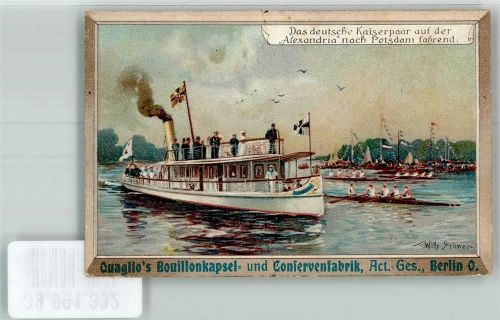 Potsdam sign. Ströwer Willy Deuts. Kaiserpaar a.d. Alexandria Quaglio`s Bouillonkapsel- u. Conservenfabrik Serie 038/7 Kaufmannsbild