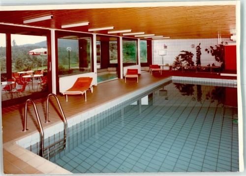 Drachselsried Schwimmbad Pension Hochstein Ort handschriftlich Foto Original aus Archiv eines Ansichtskartenverlags