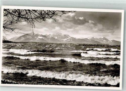 Chieming Brandung des Chiemsees mit Hochplatte und Kampenwand Fotograf Albert Regele