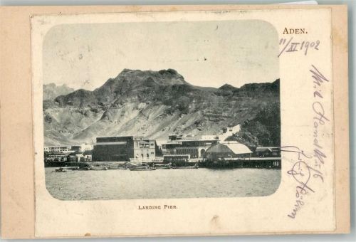 Aden 1902 Hafen aufgeklebt