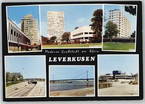 Leverkusen City, Hochhaus, Casino, Manfort, Forum, Rheinbrücke, Stadtautobahn