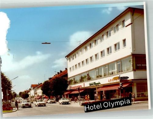 Penzberg Hotel Engelmann Apotheke Auto Mercedes Ort handschriftlich Foto Original aus Archiv eines Ansichtskartenverlags
