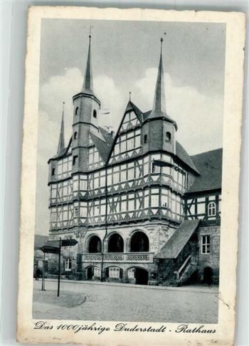 Duderstadt Historisches Rathaus Bahnpost Leinefelde-Wulften