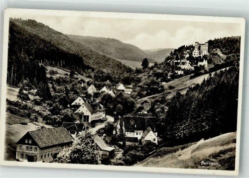 Berneck 1932 mit Schloss Berneck