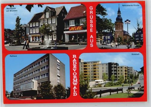 Radevormwald Marktplatz, Brunnen, Reformierte Kirche, Südstadt, Rathaus