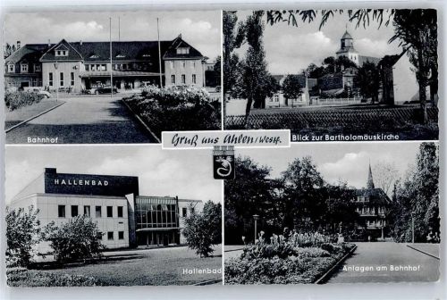 Ahlen Bahnhof, Bartholomäuskirche, Hallenbad, Anlagen