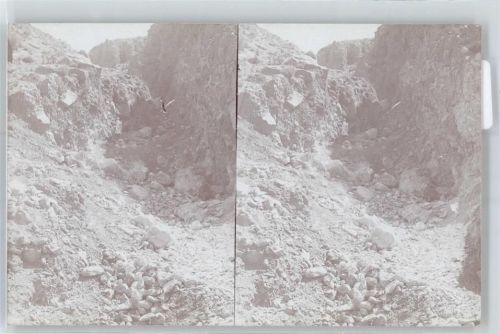 Constantine Stereofoto, Geröll im Sahara-Atlas bei Oase El Kantara