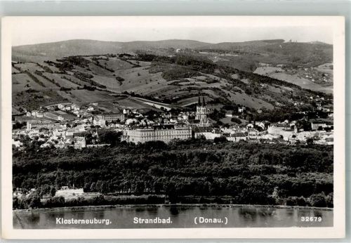 Klosterneuburg 1953 Schwimmbad Donau