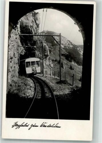Wendelstein Tunneldurchfahrt Verlag Peter Triem Zahnradbahn 1937 Foto AK