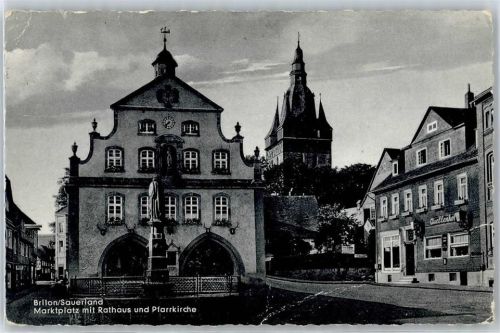 Brilon Ortsansicht, Marktplatz, Rathaus, Pfarrkirche
