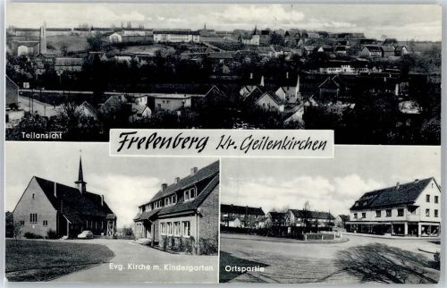 Frelenberg Kirche, Ortsansicht, Ev. Kirche, Kindergarten, Ortsansichtpartie