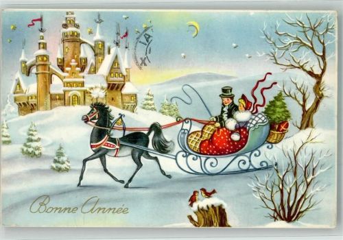 1958 Bonne Annee Märchenschloß
