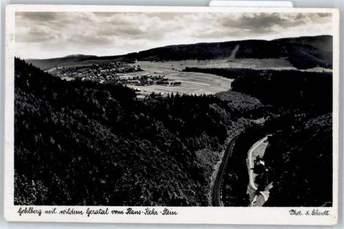 Gehlberg Blick vom Hans-Kehr-Stein ins Geratal