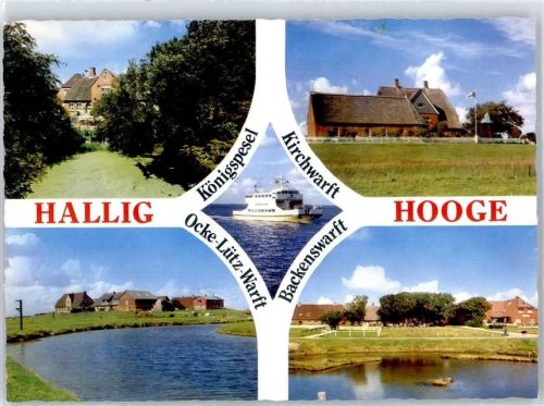 25859 W2251 Hooge , Hallig - Königspesel, Kirchwarft, Backenswarft, Ocke-Lütz-Warft