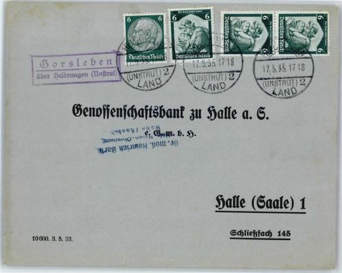 Heldrungen Landpoststempel Gorsleben
