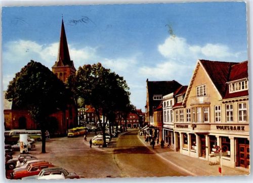 Plön Marktplatz , Volksbank , Litfaßsäule