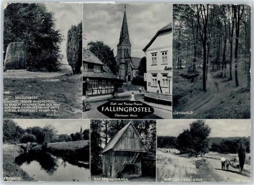 Fallingbostel Böhmetal, Hof der Heidmark, Weg zum Löns-Grab, Liethwald, Hilligenberg, Kirche