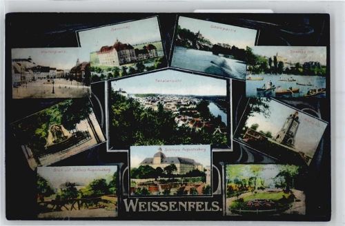 Weißenfels Marktplatz, Seminar, Saalepartie, Gesamtansicht, Schloss Augustusburg, Stadtgarten