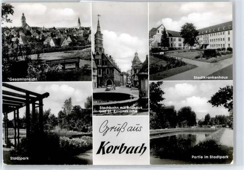 Korbach Stadtkrankenhaus, Kirche, Ortsansicht, Rathaus, Stadtpark