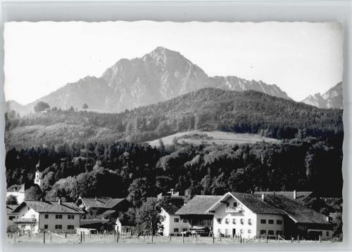 Ainring Kirche, Ortsansicht, Alpenpanorama