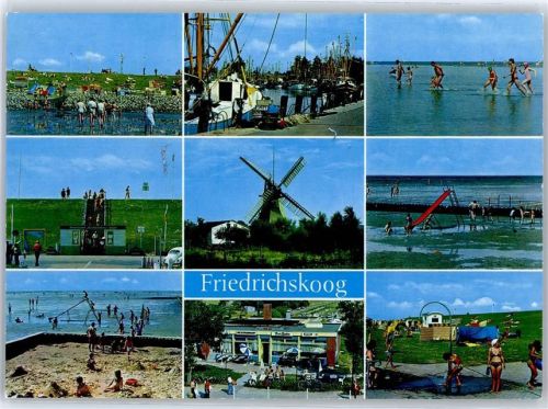 Friedrichskoog Strandleben, Mühle, Hafen
