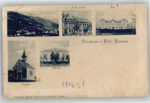 Horejsi Hamr Gebrauchsspuren Schule, Post, Kirche