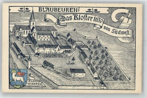 Blaubeuren Das Kloster um 1630 von Südwesten