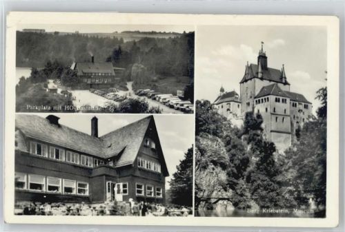 Kriebstein Parkplatz, HO-Gaststätte, Burg, Museum