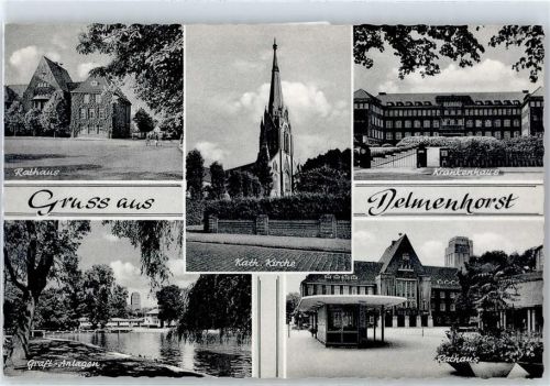 Delmenhorst Rathaus, Kirche, Krankenhaus, Graft-Anlagen