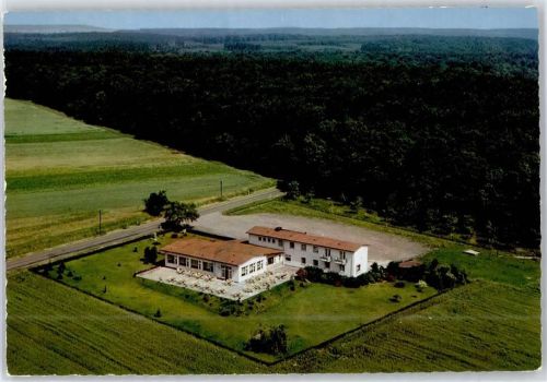 Arnsburg Fliegeraufnahme Gasthaus Pension Zum Klosterwald