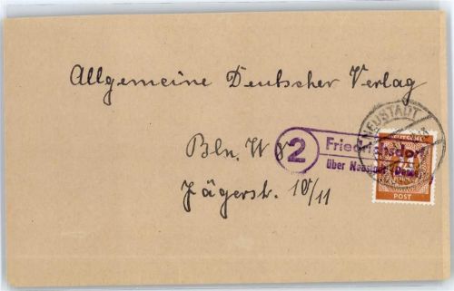 Neustadt Landpoststempel Friedrichsdorf