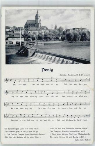 Penig Stadtbild, Liedtext, Noten