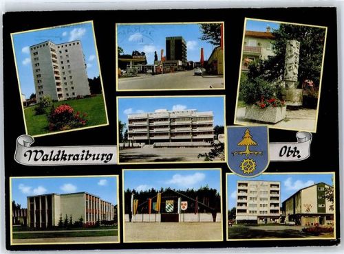Waldkraiburg Straßenansicht Auto Wappen