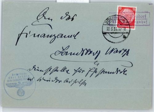 Dühringshof WK II Landpoststempel Neudorf