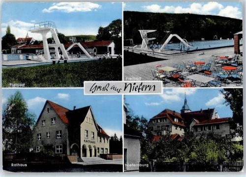 Niefern Schwimmbad Rathaus Niefernburg