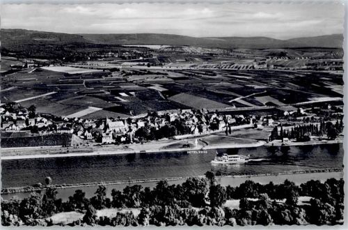 65343 W6228 Hattenheim , Rheingau - Hotel Ress Fliegeraufnahme
