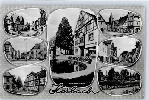 Korbach Stechbahn Prof.-Bier-Straße Jugendherberge Feldhühnchenbrunnen Rathaus Kilians-Kirche Prof.-Kümmel-Straße Stadtpark