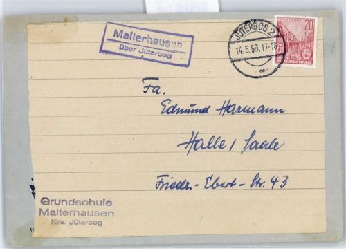 14913 O1700 Jüterbog - Landpoststempel Maltershausen