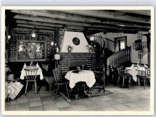 Neu-Isenburg Gasthaus Hofgut Neuhof Gutsschänke Diele mit Kamin