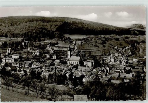 Bad Brückenau Blick auf Stadt und Kloster Volkersberg