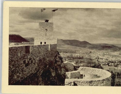 Geislingen Ruine Helfenstein Blick ins untere Filstal