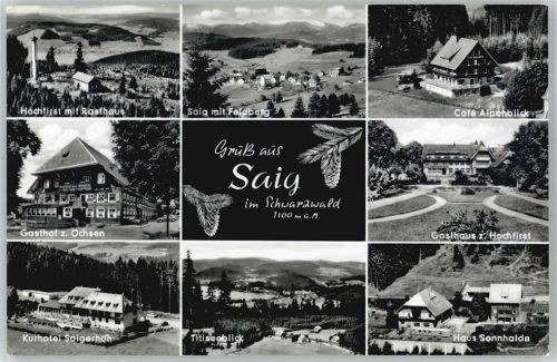 Saig Gasthaus Hochfirst Rasthaus Feldberg Cafe Alpenblick Gasthaus Ochsen Hotel Saigerhütte Titiseeblick Haus Sonnhalde