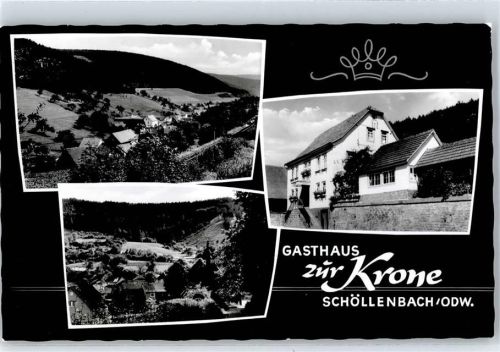 Schöllenbach 1963 Gasthaus zur Krone Landpost Schöllenbach