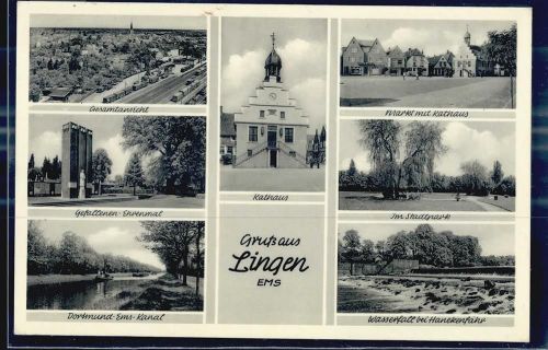 Lingen Panorama Ehrenmal Kanal Stadtpark Rathaus